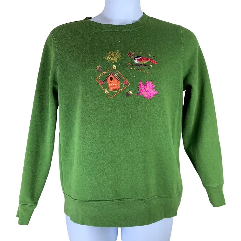 Sz Medium Cottagecore Sweatshirt Basic Editions G… - image 1